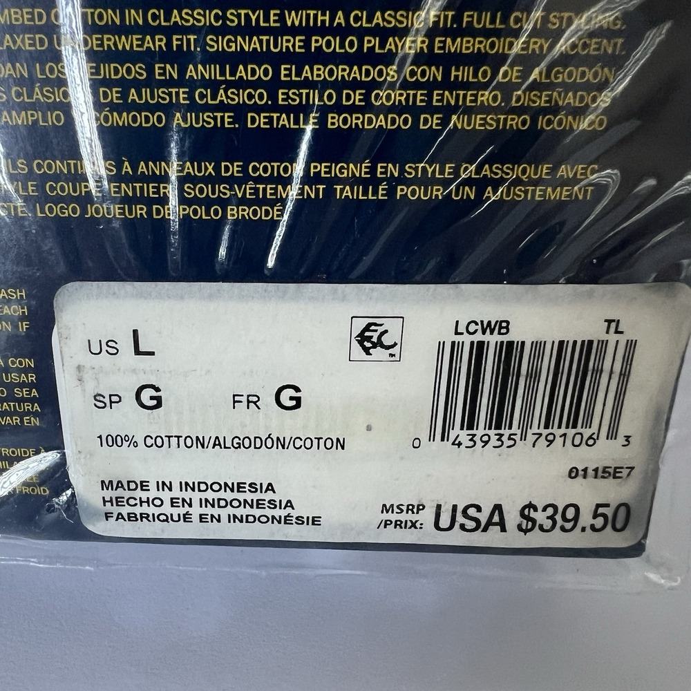 POLO RALPH LAUREN Classic Fit Cotton Woven Boxers 3 Pack Men's Size Large NWT - Picture 6 of 7